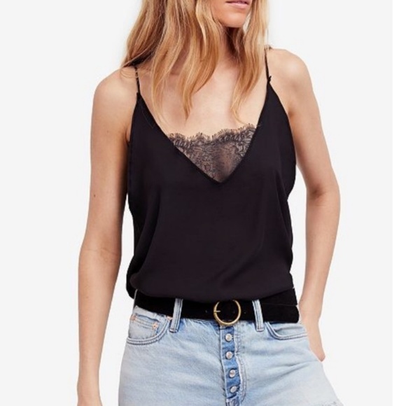 Free People Tops - Free People V Neck cami lace black xs